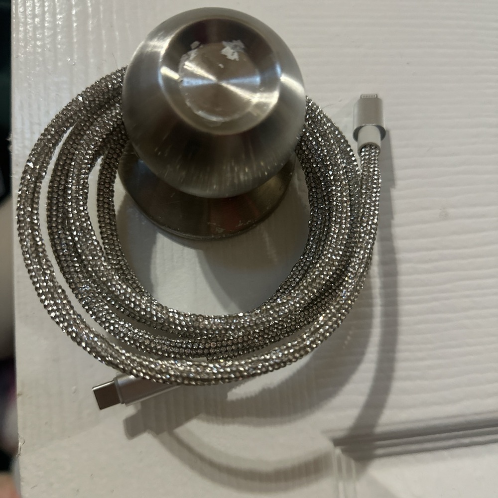 Silver Braided Charging Cable
